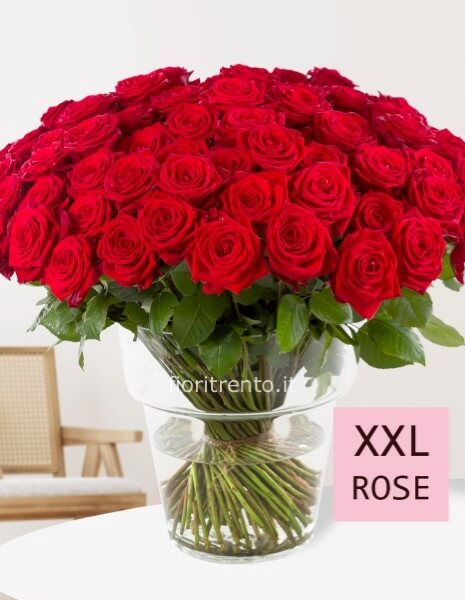 100 ROSE ROSSE RED NAOMI 60cm